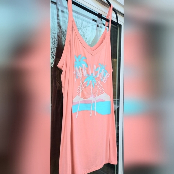 Torrid Super Soft Knit Vibrant Coral Pink 'Paradise' Tank Top - Plus Size 4X - Picture 9 of 16